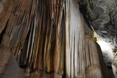 Close-up of rock formation in cave