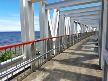 View of bridge over sea against sky