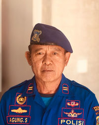 Portrait of policeman in uniform