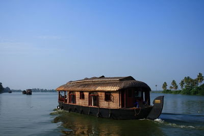 View of built structures against clear sky