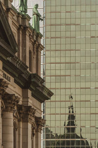 Low angle view of buildings in city