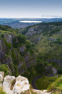 High angle view of landscape
