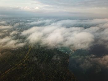 Aerial view of landscape against sky