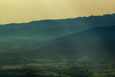 Scenic view of landscape during sunset