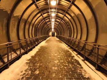 View of empty tunnel