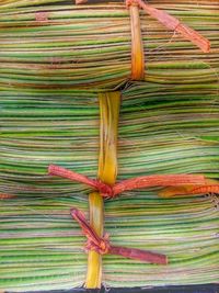 Full frame shot of tied up banana leaves