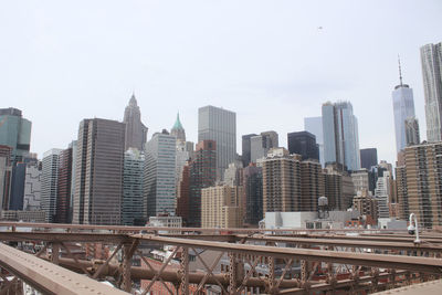 Modern buildings in city against sky