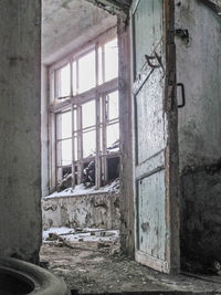 Interior of abandoned building
