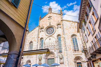 Low angle view of buildings against sky