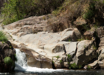 Scenic view of waterfall