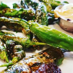 Close-up of meal served in plate