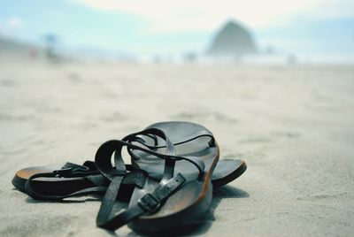 Close-up of sand on beach