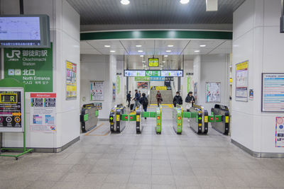 Group of people at subway station