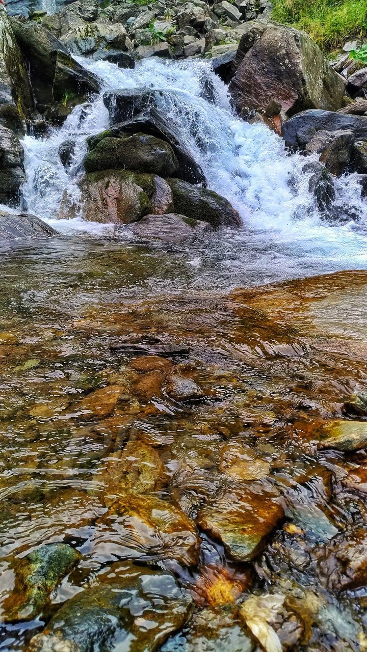 SCENIC VIEW OF RIVER FLOWING THROUGH ROCKS