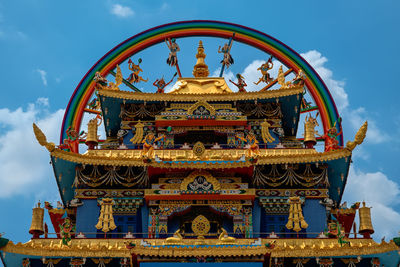 Sculpture art and architecture created in namdroling nyingmapa monastery,india