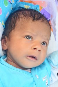 Close-up portrait of cute baby