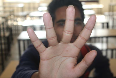 Close-up of woman hand