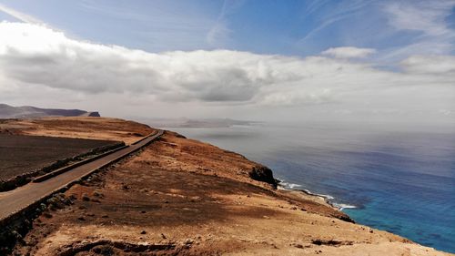 Cliff road by the sea