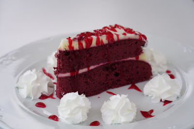 Close-up of cake in plate