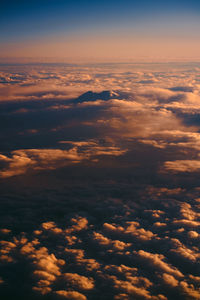 Aerial view of cloudscape during sunset