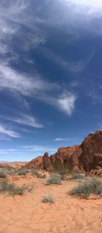 Scenic view of desert against sky
