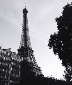 Low angle view of eiffel tower