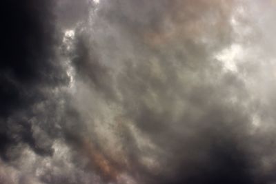 Low angle view of storm clouds in sky