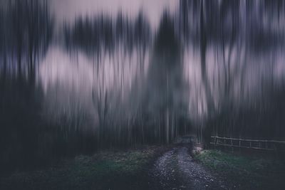 Scenic view of landscape against sky at night
