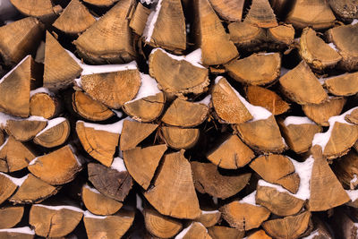 Full frame shot of logs