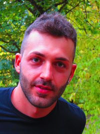 Close-up portrait of young man