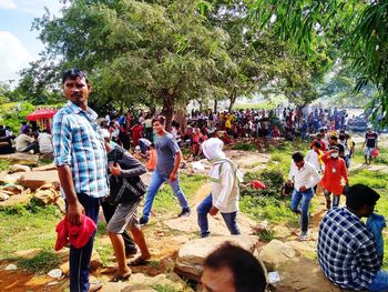 Group of people in park