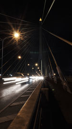 Light trails at night