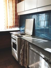 Stove over oven in kitchen at home