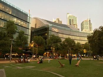 People in park