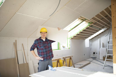 Man working at construction site