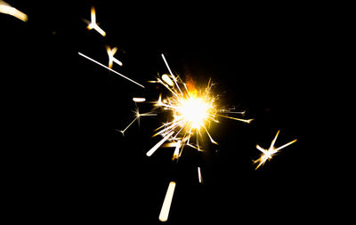 Low angle view of tree at night