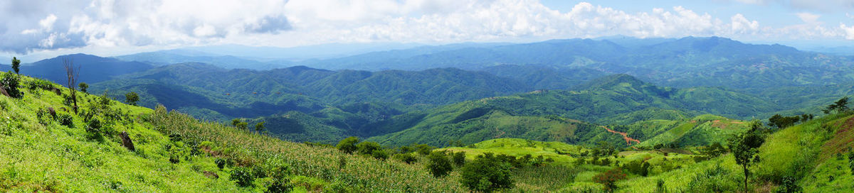 Panoramic view of landscape against sky