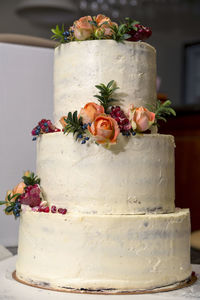 Close-up of cake on plant