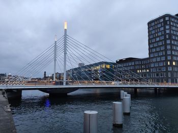 Bridge over river against sky