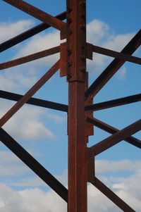 Low angle view of metallic structure