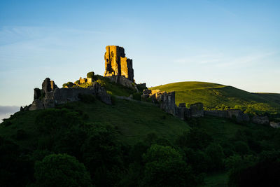 Low angle view of castle against sky