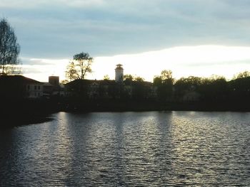 View of river at sunset