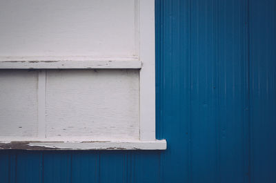 Close-up of blue door