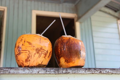 Close-up of fruits on table