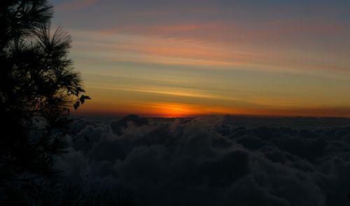 Scenic view of cloudscape during sunset