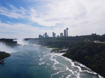 Niagara falls on a beautiful day