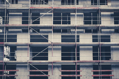 Low angle view of building in construction site