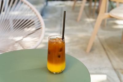 Close-up of drink on table