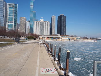 View of chicago on a cold day