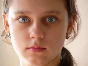 Close-up portrait of happy girl